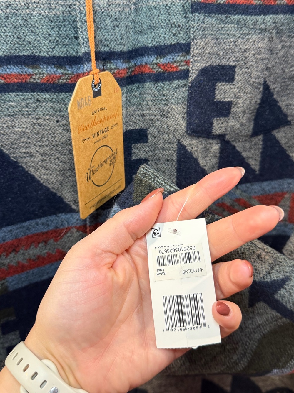 Weatherproof Patterned Button-Down Shirt - Picture 5 of 5